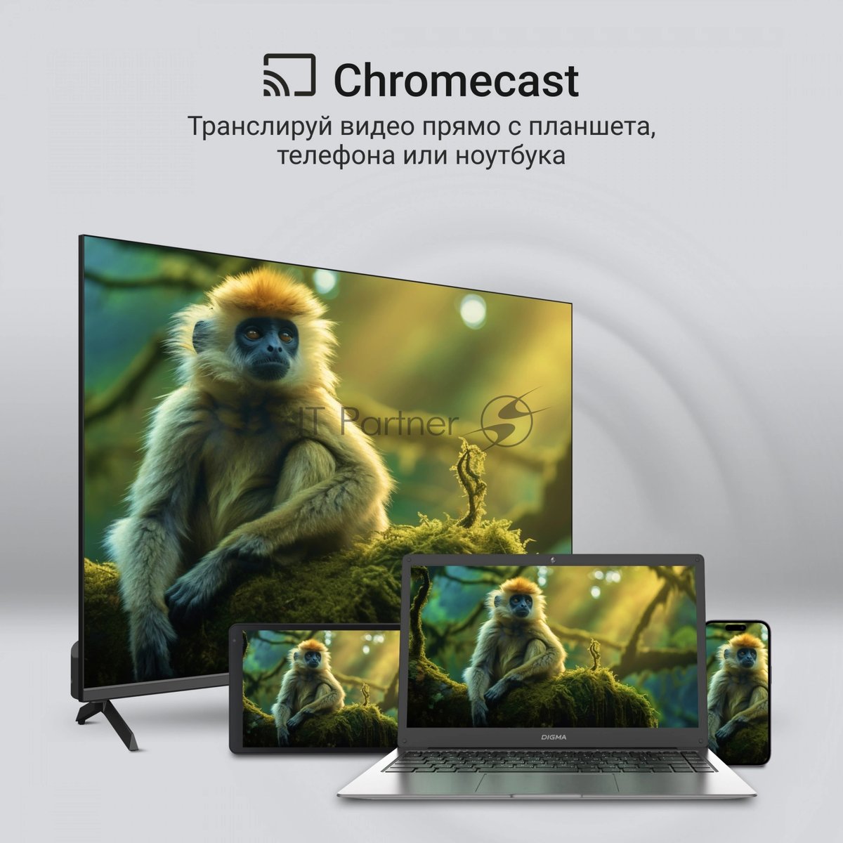Телевизор Digma 65" DM-LED65UQB31 черный QLED 4K UHD 60Hz Google TV