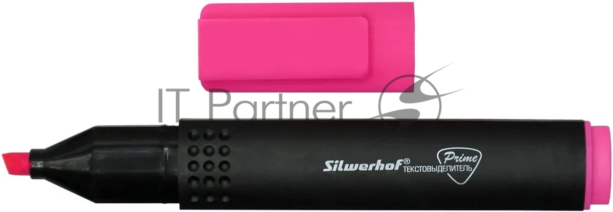Текстовыделитель Silwerhof Prime 108031-08, скошенный пишущий наконечник, 1-4мм, розовый, коробка