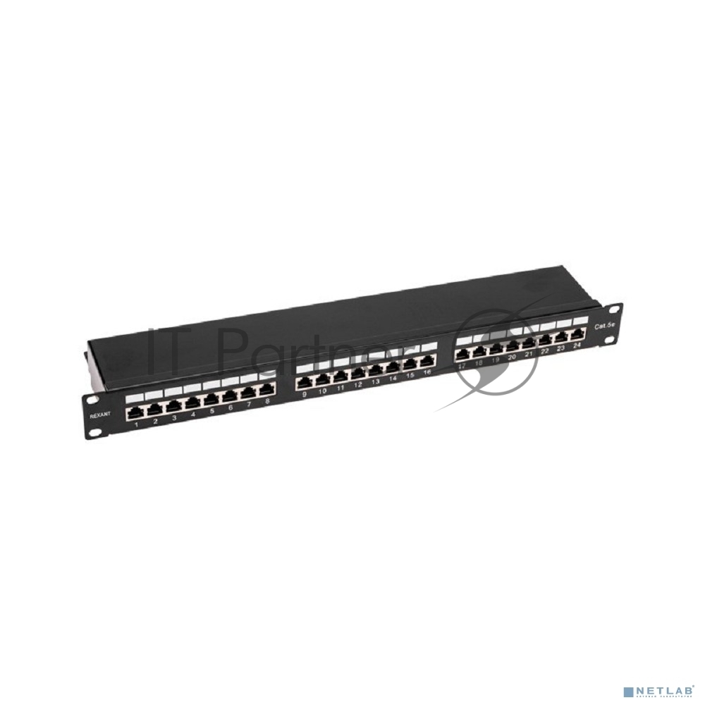 Rexant (02-0041) Панель коммутационная 19", 1U, 24 порта, STP, RJ-45, CAT 5e PRO