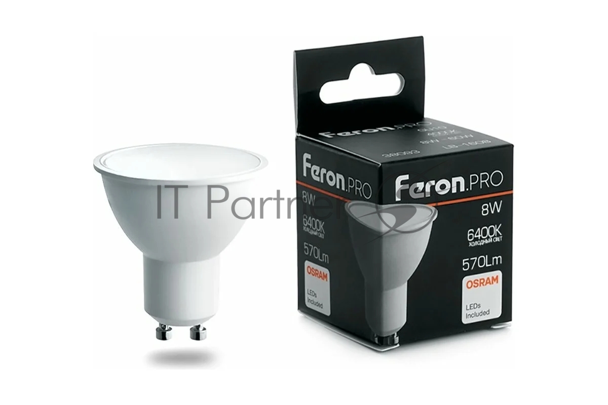 Лампа светодиодная Feron PRO LB-1608 8Вт 230В GU10 дневной
