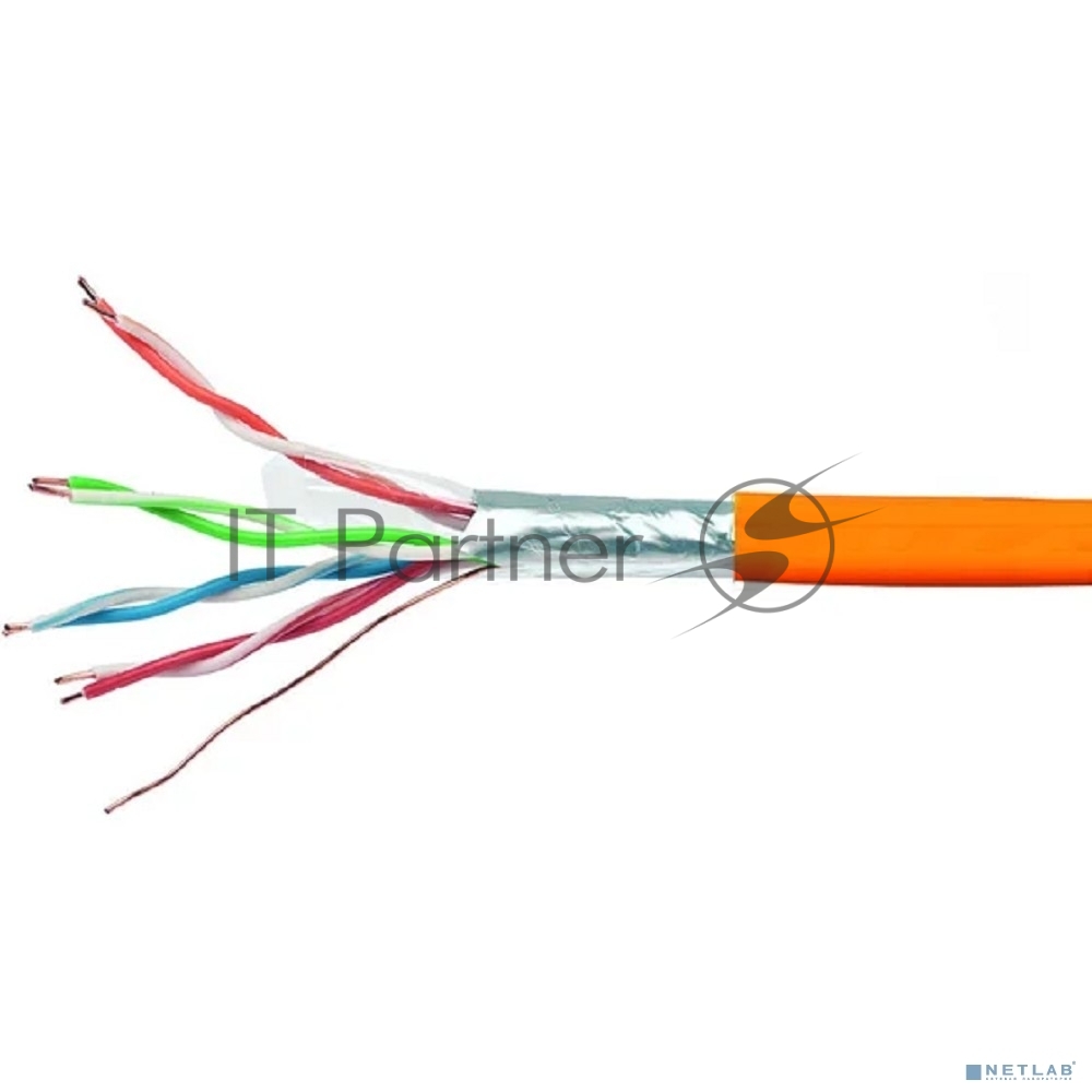 Кабель Cablexpert FPC-5051E-LSZH-4-CU indoor, FTP-LSZH 4x2x0.51, медный, кат.5e, однож., 305м, box, оранжевый