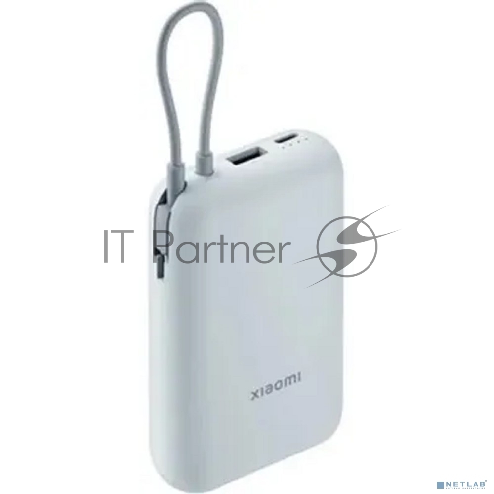 Портативный аккумулятор Xiaomi Power Bank 10000mAh (встроенный кабель) Ледяной синий GL