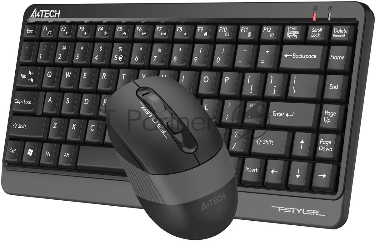 Комплект клавиатура+мышь A4Tech FStyler FG1110 беспроводной, USB, 2000 DPI, чёрный/серый