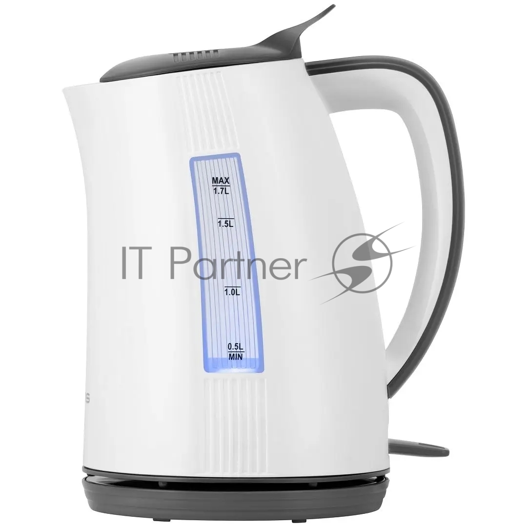 Чайник электрический Polaris PWK1708C Water Way Pro, белый/серый