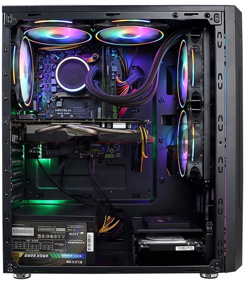 Компьютерный корпус ALSEYE Auro 3.0-B Mini-ITX/Micro ATX/ATX, USB 2.0*2+HD Audio+USB 3.0*1, ";H.D.D.(3.5";)*2pcs+S.S.D(2.5";)*2pcs, 354*185*413мм";