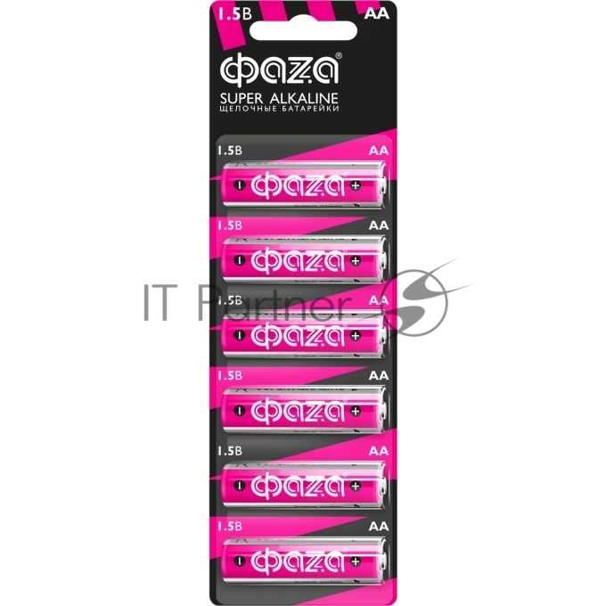Элемент питания JazzWay LR 6 (AA) ФАZА Super Alkaline блистер, 6 шт.