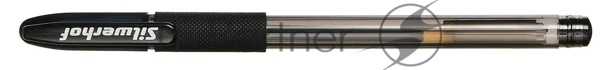 Ручка гелевая Silwerhof ADVANCE 026158-02 d=0.5мм, черные чернила, коробка картонная, сменный стержень, линия 0.3мм, резиновая манжета
