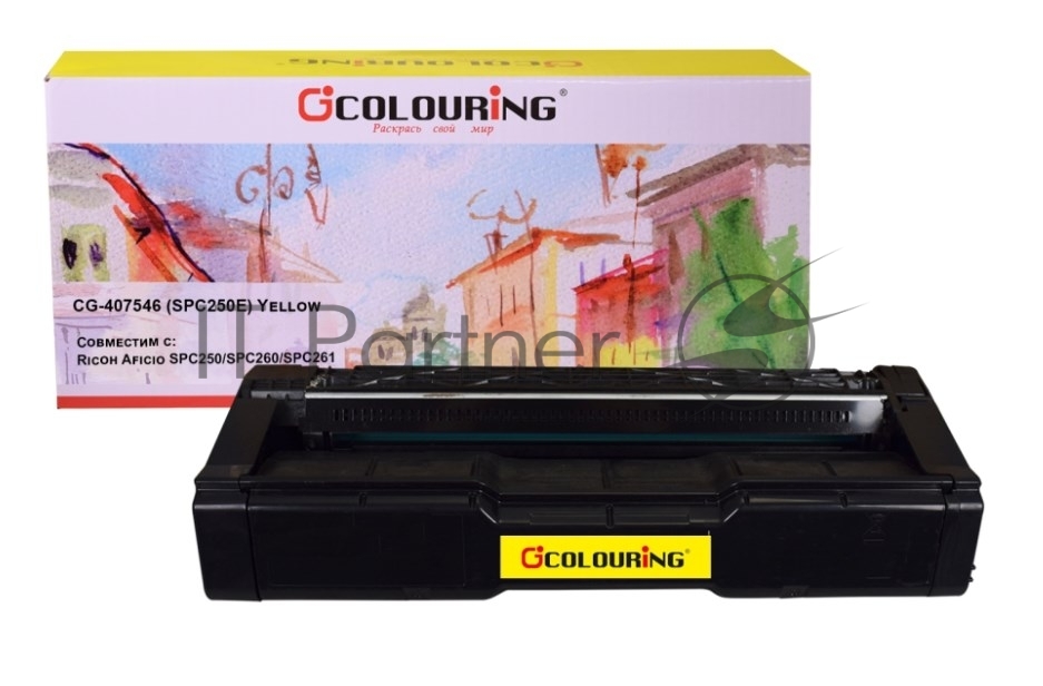 Картридж Colouring CG-407546 (SPC250E) Yellow (1600 копий) для принтеров Ricoh Aficio SPC250/SPC260/SPC261