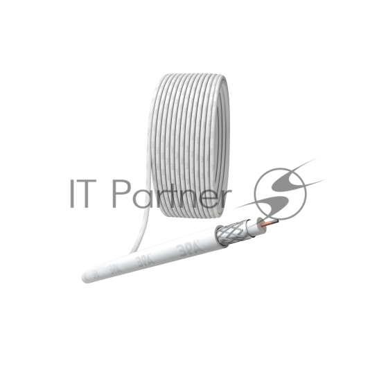 Кабель коаксиальный ЭРА RG-6U CCS/оплетка Al 48проц. PVC Simple 75Ом белый