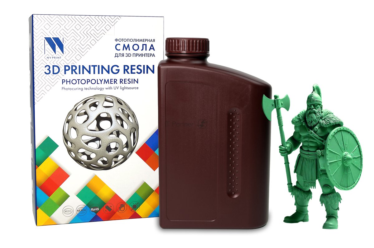 Фотополимерная смола NV Print NV-3D-STD-RESIN-GREEN, Standard Resin, 1кг