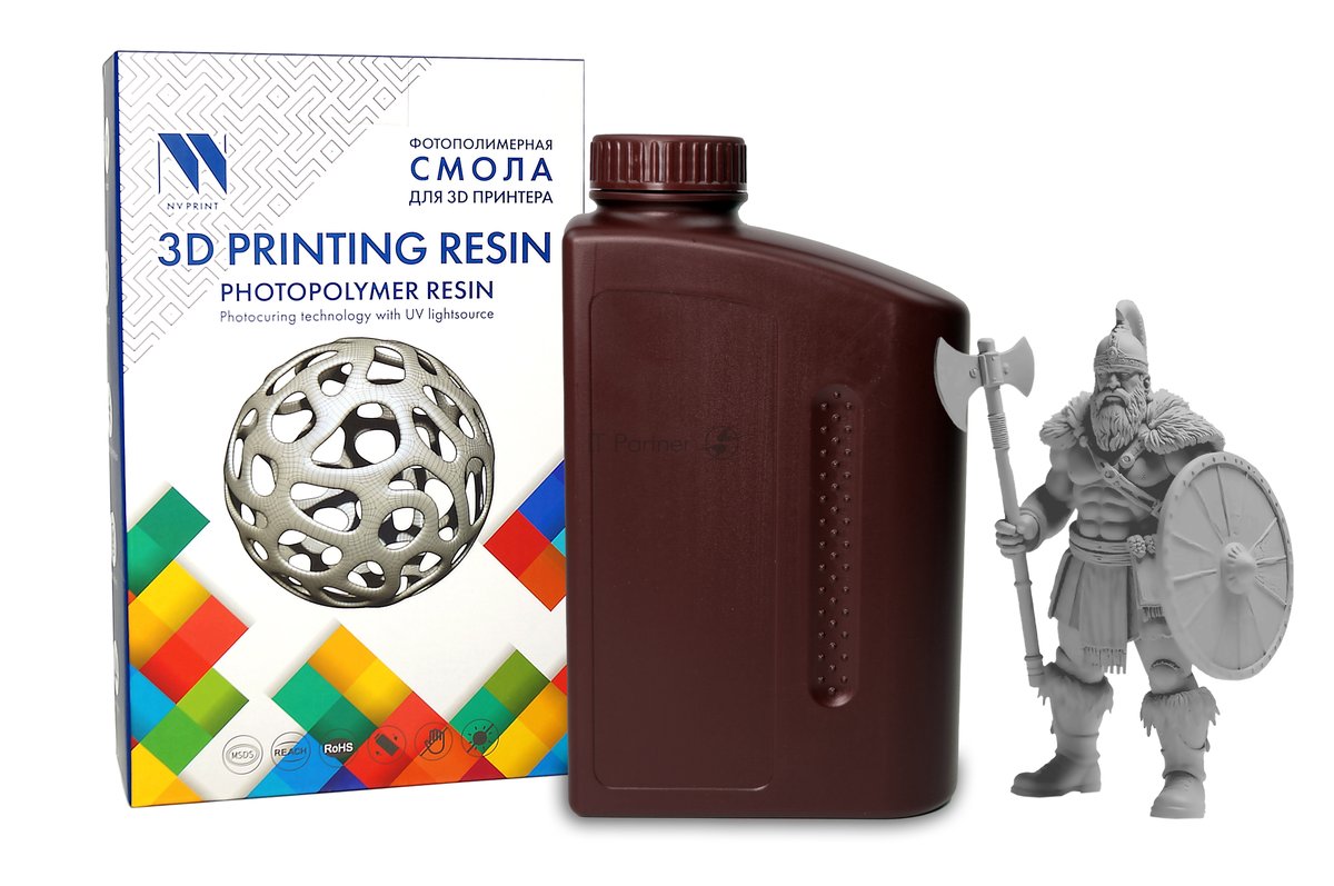 Фотополимерная смола NV Print NV-3D-ABS-L-RESIN-GREY, ABS Like Resin Grey, 1 кг