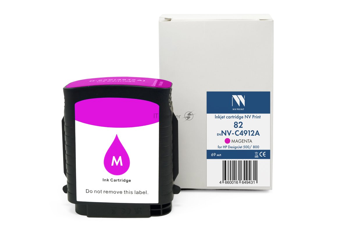 -/ Струйный картридж NV Print 82 (NV-C4912A) Magenta для HP DesignJet 500/800 (69 мл) совместимый