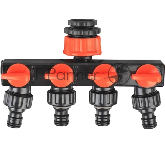 Распределитель PATRIOT TAP-4, пластиковый, 4-х канальный, G 3/4" + 1/2"