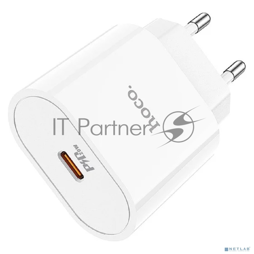 Сетевое зарядное устройство Hoco 20Вт, 3А, QC3.0/PD, 1хType-C, C94A, белый, коробка