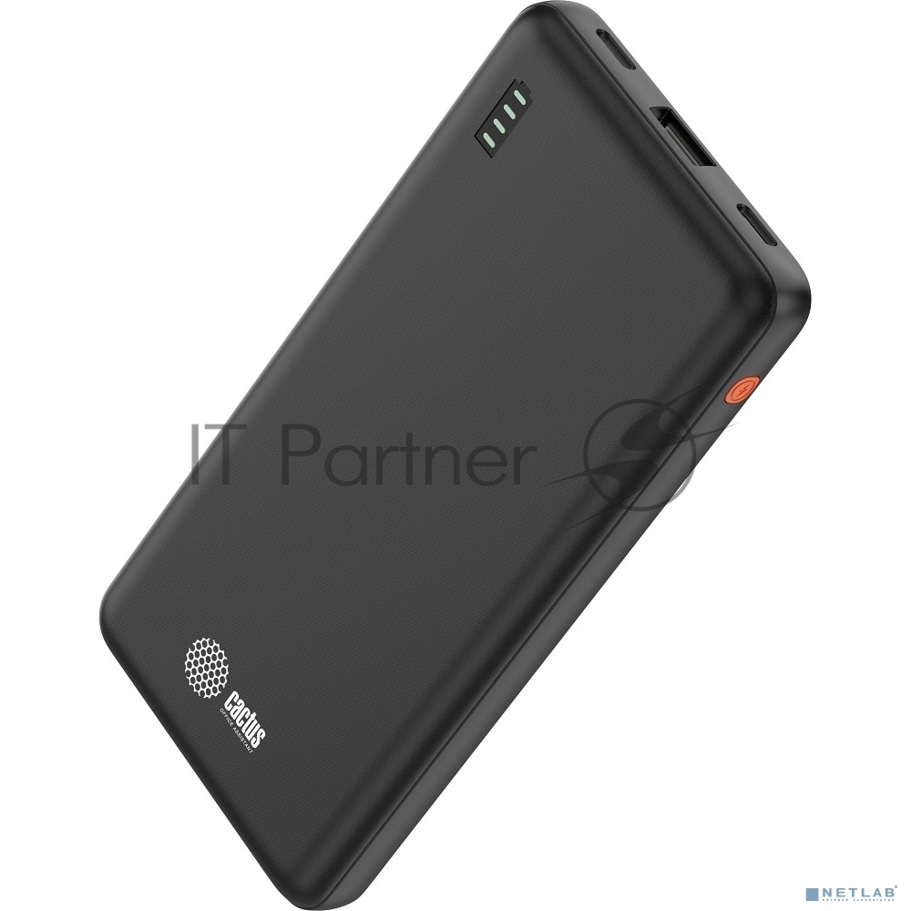 Портативный аккумулятор Cactus CS-PBFSAA-10000 10000mAh 4.5A USB-A/2xUSB-C черный