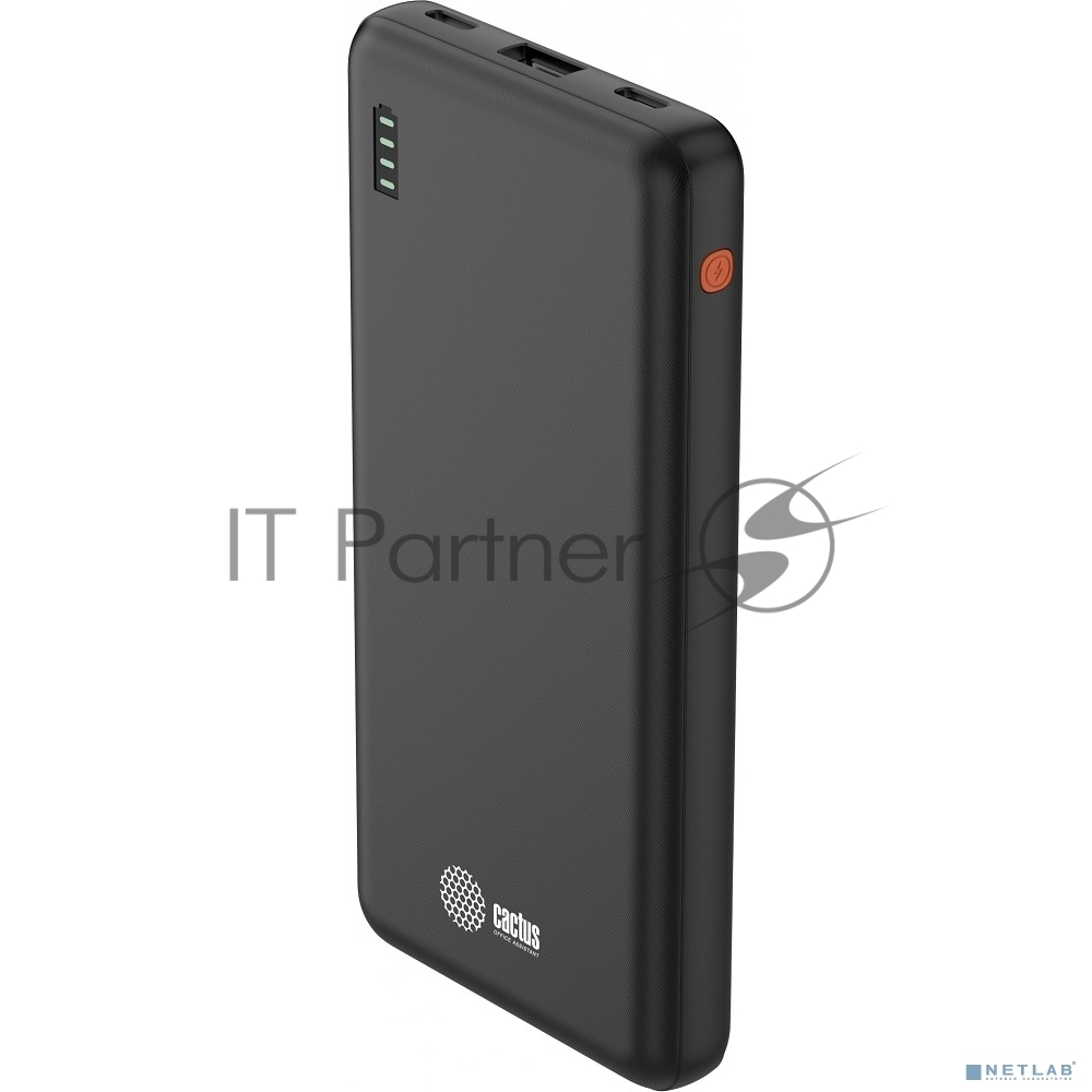 Портативный аккумулятор Cactus CS-PBFSAA-10000 10000mAh 4.5A USB-A/2xUSB-C черный