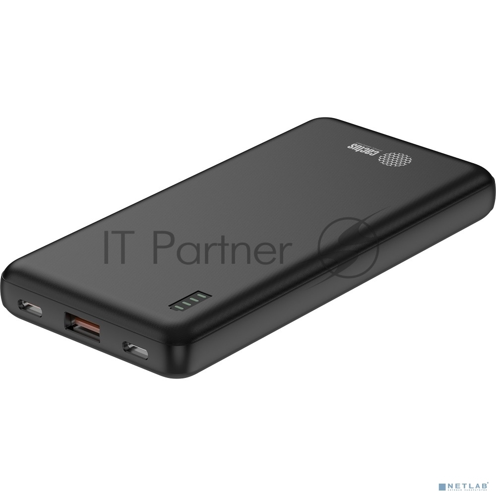 Портативный аккумулятор Cactus CS-PBFSAA-10000 10000mAh 4.5A USB-A/2xUSB-C черный