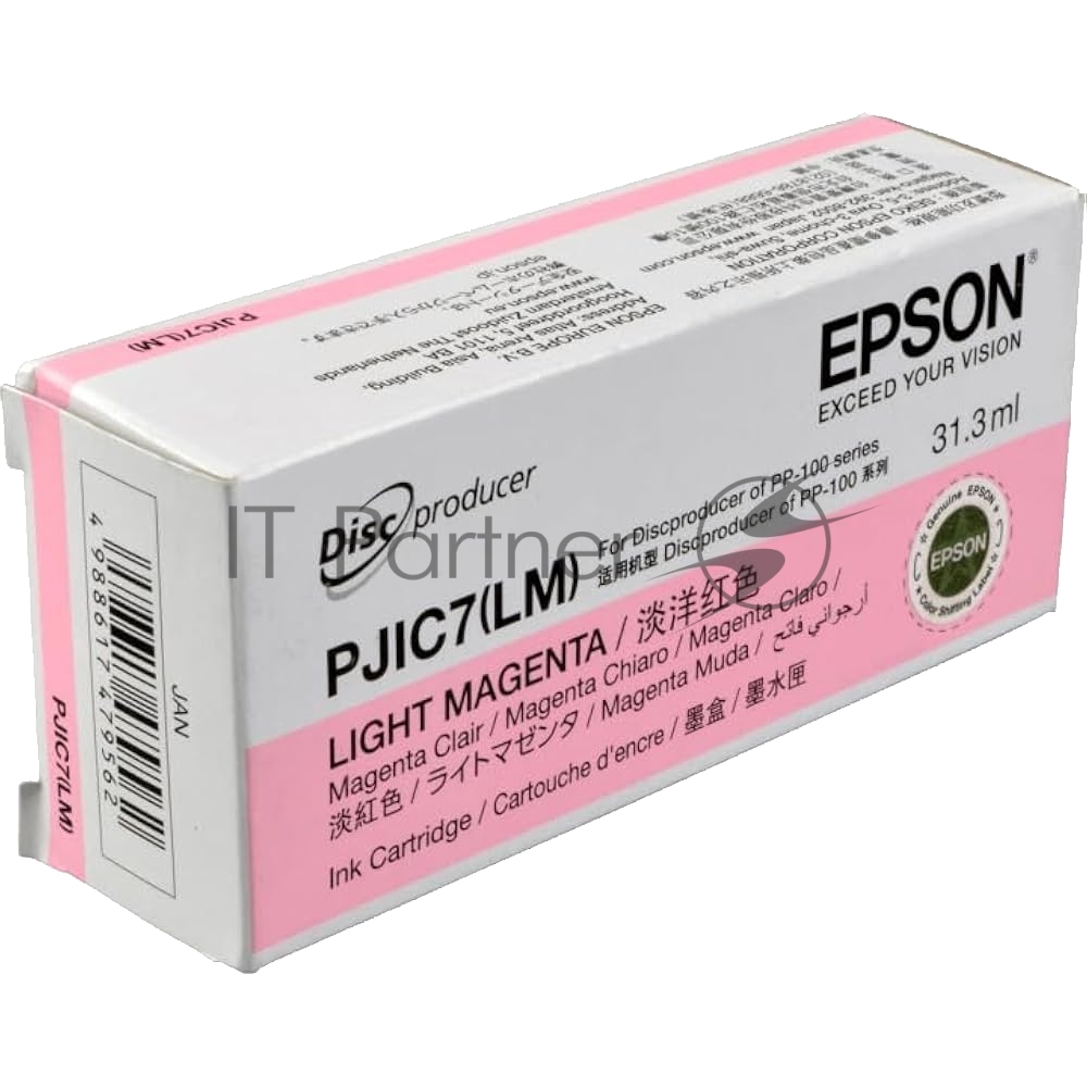 Картридж струйный Epson PJIC7 светло-пурпурный для Discproducer PP-100 (C13S020449/C13S020690)