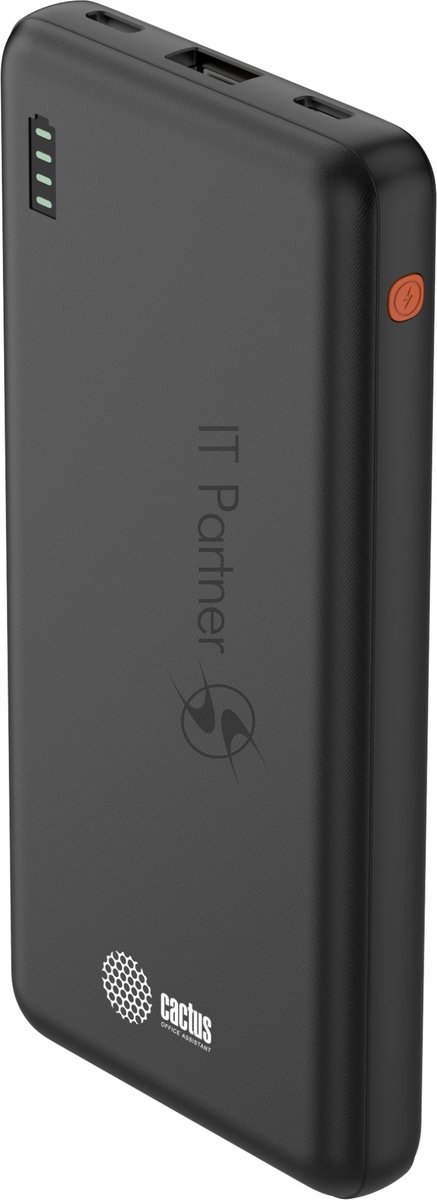 Портативный аккумулятор Cactus CS-PBFSAA-10000 10000mAh 4.5A USB-A/2xUSB-C черный