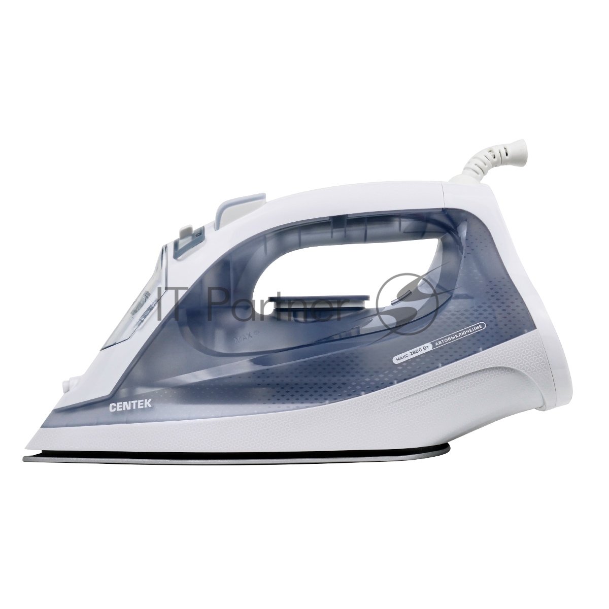 Утюг Centek CT-2308 белый, 2800 Вт, 50 г/мин, 190 г/мин, 300 мл