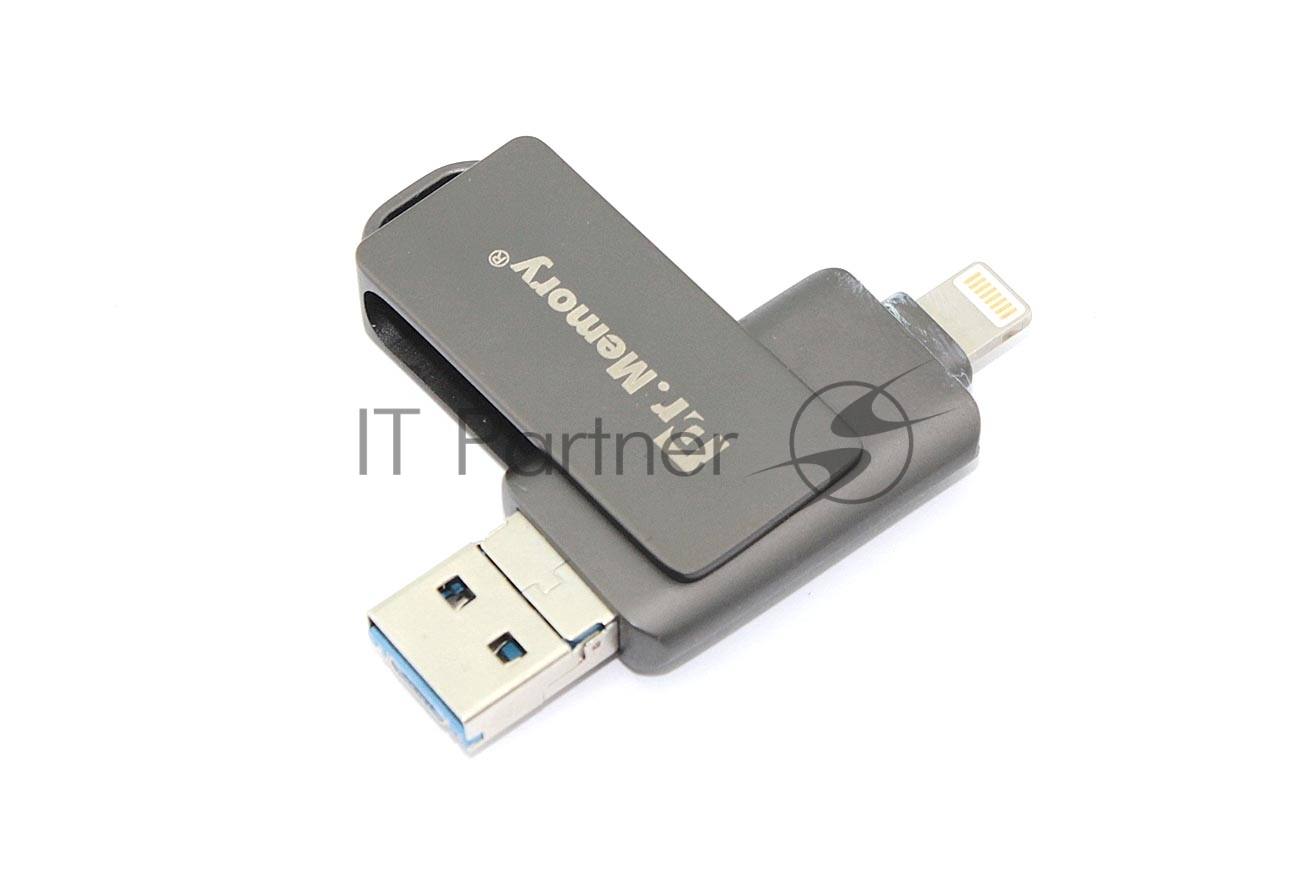 Флешка USB Dr. Memory 051, 64Gb, USB 3.0/USB Type-A, R/W 120/70, серый