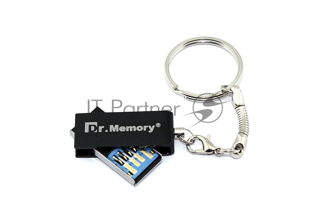 Флешка USB Dr. Memory 005, 8Gb, USB 3.0, R/W 25/15, серебристый/черный