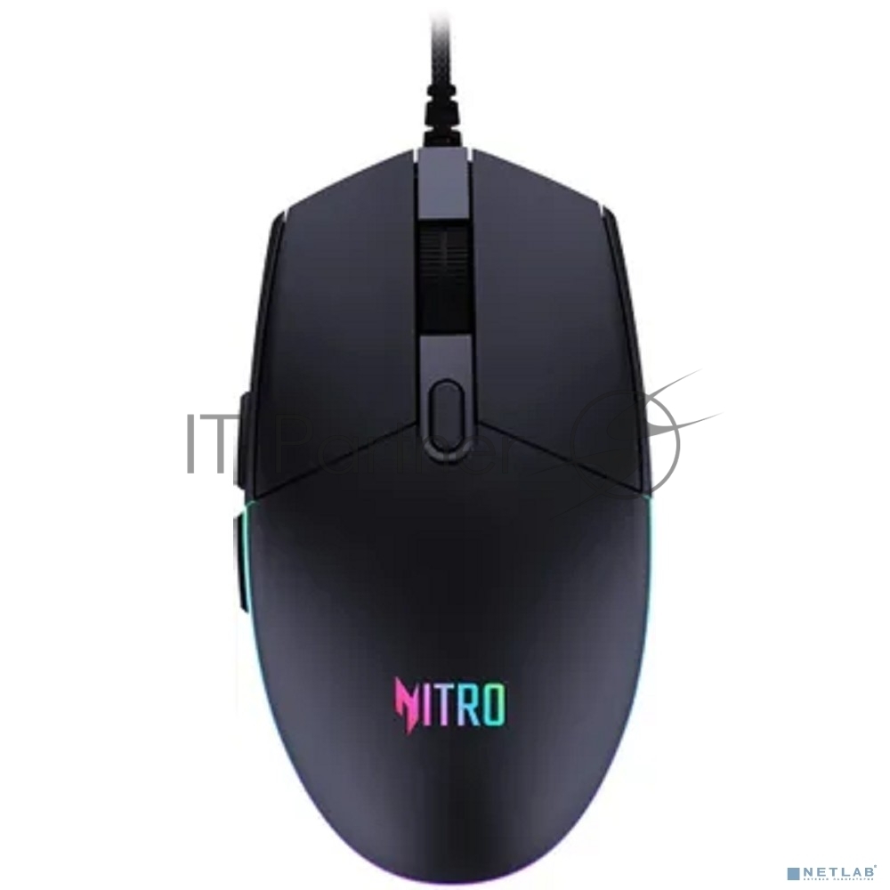 Мышь проводная Acer Nitro OMW400 черный, 6400 dpi, USB, кнопки - 6