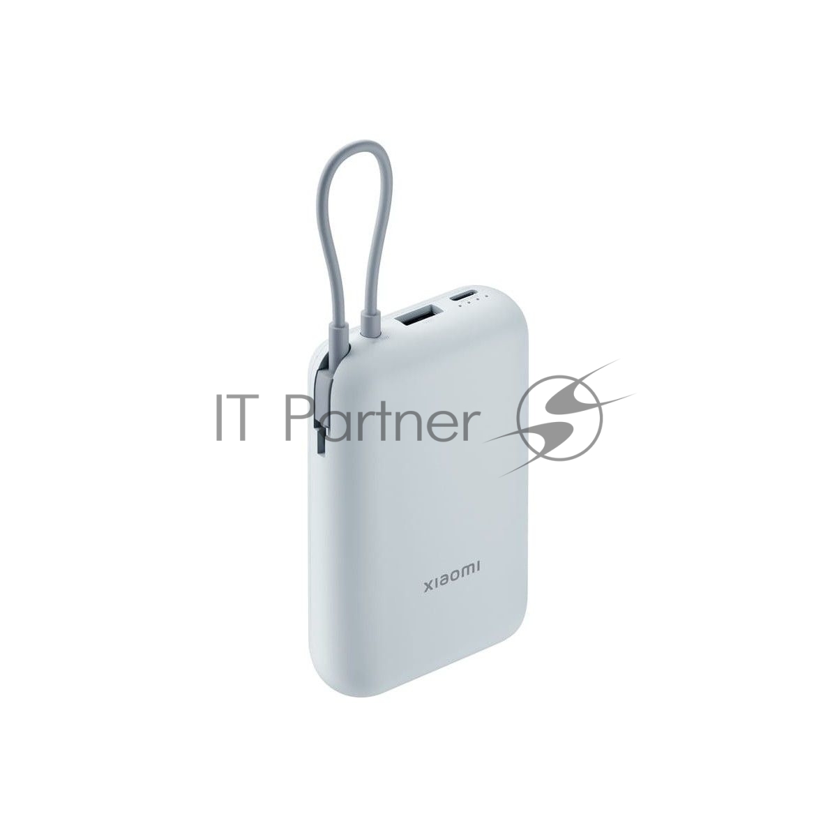 Портативный аккумулятор Xiaomi Power Bank 10000mAh (встроенный кабель) Ледяной синий GL