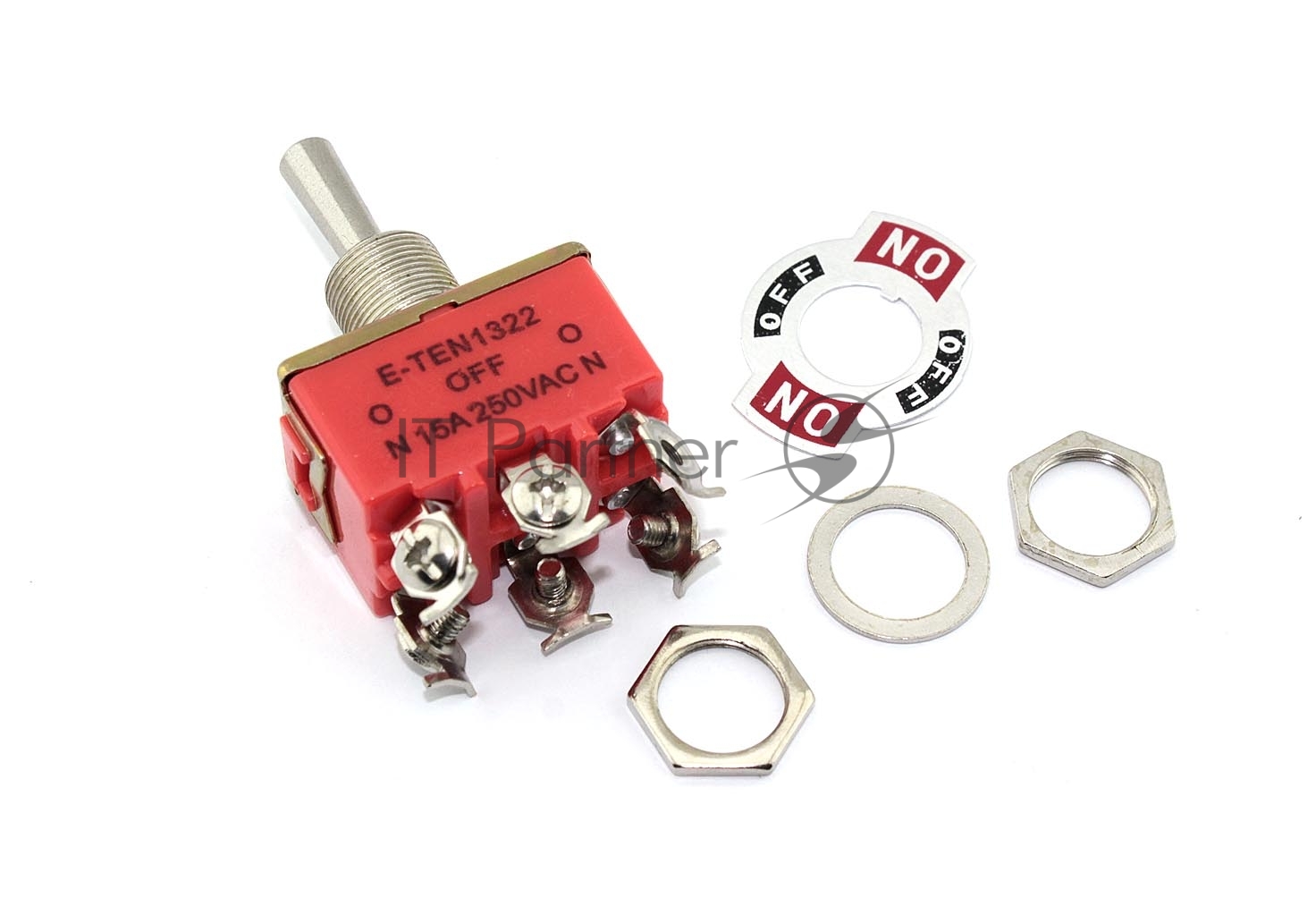 Тумблер E-TEN 93696, 250V, 15A, 6 контактов, ON-OFF-ON