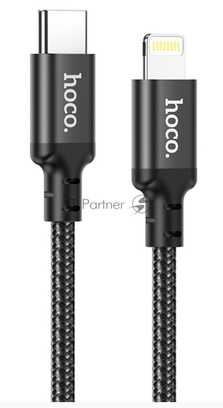 Кабель USB-C HOCO X14 Double speed Type-C - Lightning, 3A, 20W, 1 м, черный