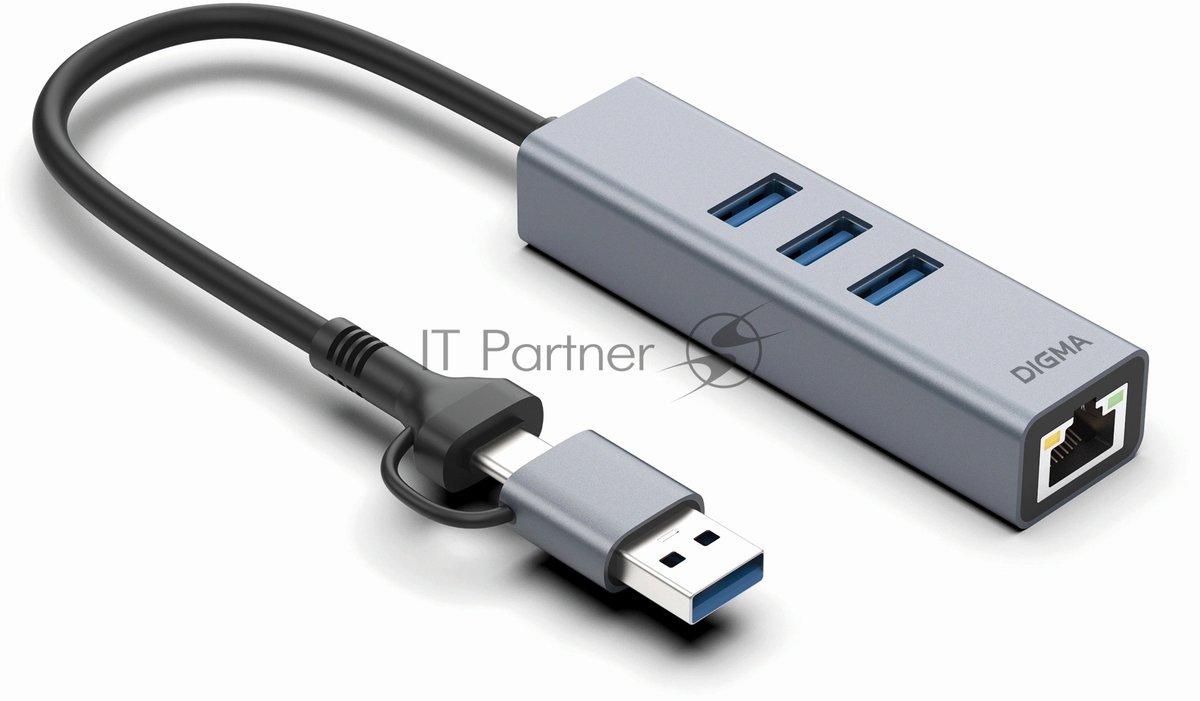 Сетевая карта Digma DLA-GEUCH3, 1xRJ-45, 1 Гбит/с (DLA-GEUCH3)