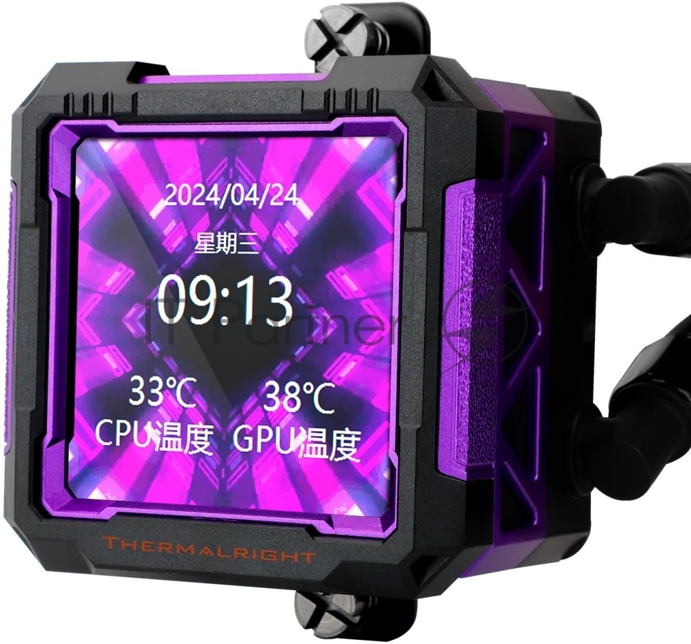 Система жидкостного охлаждения Thermalright Frozen Warframe PRO 360 ARGB Soc-AM5/AM4/1200/1700/1851 черный 4-pin 29.8dB Al LCD Ret (F-WFRAME-PRO-360-BL-ARGB)