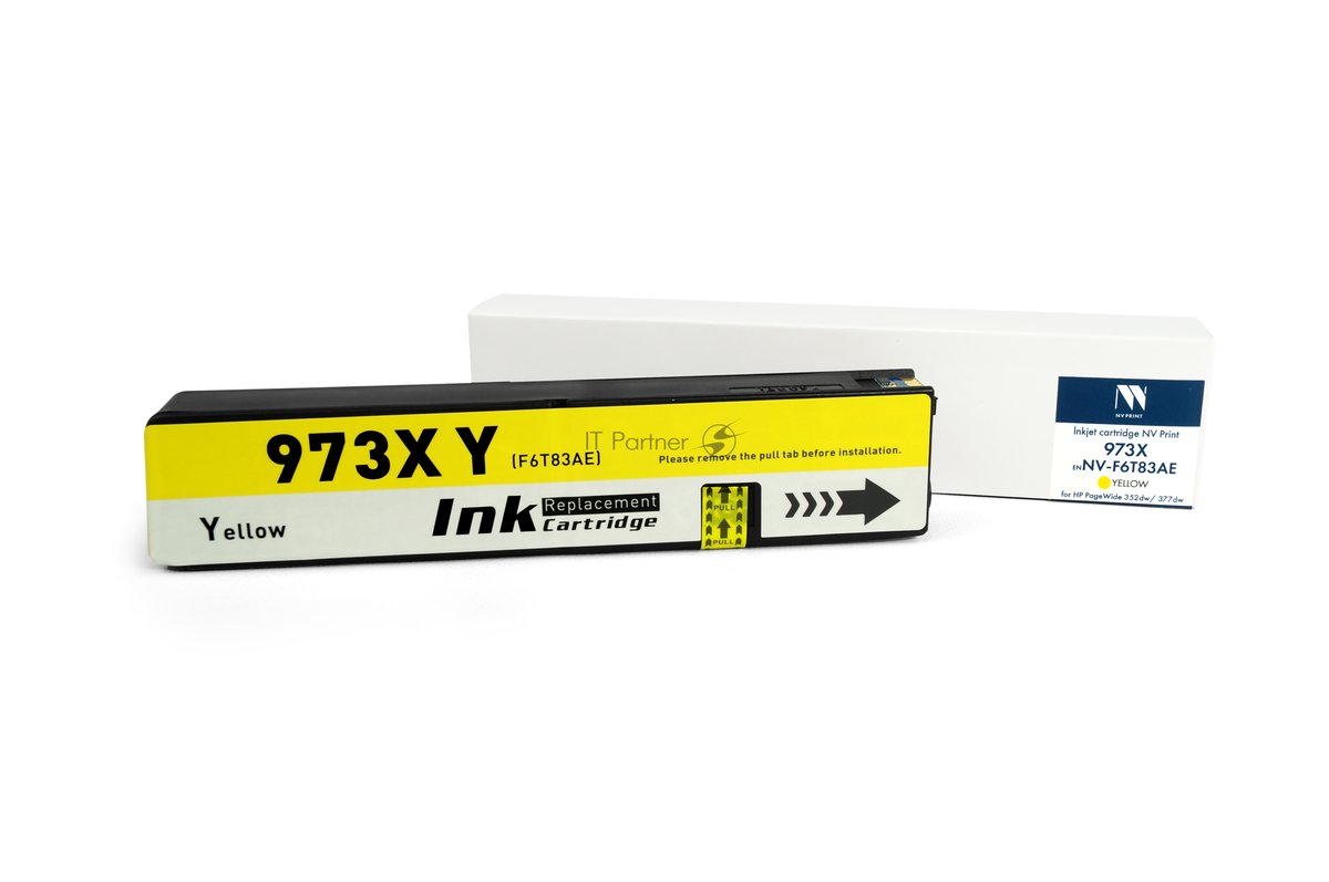 -/ Струйный картридж NV Print 973X (NV-F6T83AE ) Yellow для HP PageWide 352dw/377dw/Pro 452d/477/552/577/Managed P55250dw/ P57750dw (7000 стр) совместимый