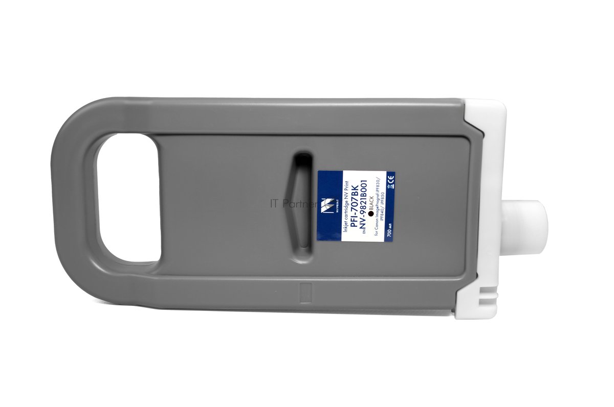 -/ Струйный картридж NVP PFI-707BK (NV-9821B001) Black для Canon ImagePrograf iPF830/ iPF831/ iPF840/ iPF841/ iPF850/ iPF851 (700 мл) совместимый