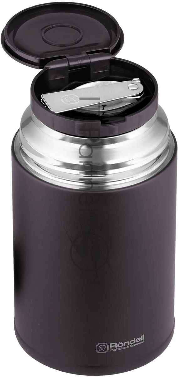 Термос для еды Rondell Tierno RDS-1661 0.7 л. бордовый с чехлом картонная коробка