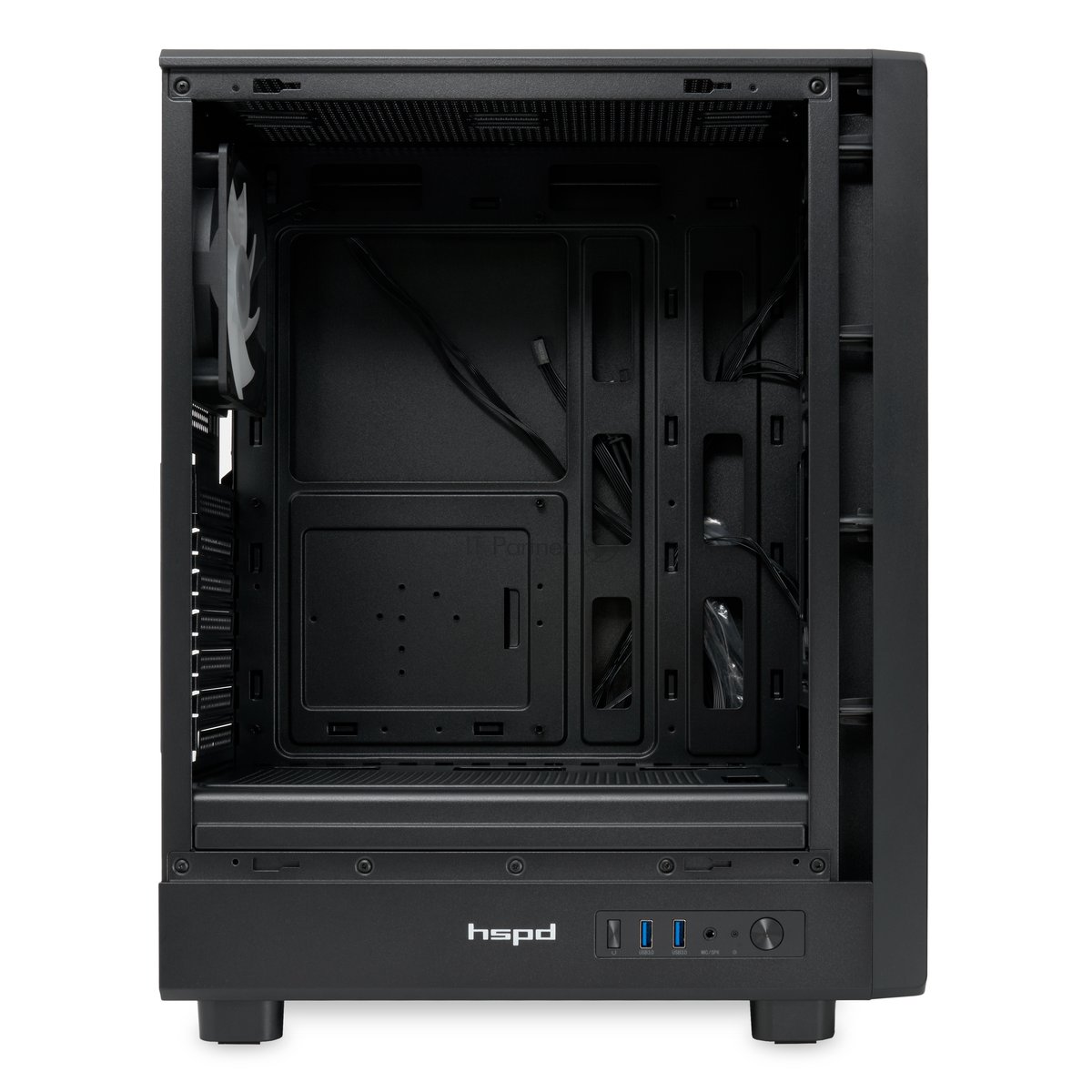 Компьютерный корпус HSPD M510, Mesh Mid Tower, черный, TG, 0.5 SPCC, 4x120мм ARGB ATX, mATX, mITX 180/280/160мм 1x2.5", 1x3.5", 7xPCI 2xUSB-A 3.0 517x277x418мм