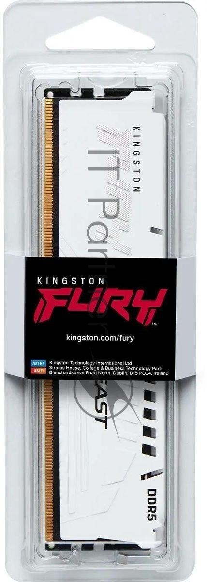 Оперативная память Kingston FURY Beast White [KF556C40BW-32] 32 ГБ [DDR5, 32 ГБx1 шт, 5600 МГц, 40-40-40]