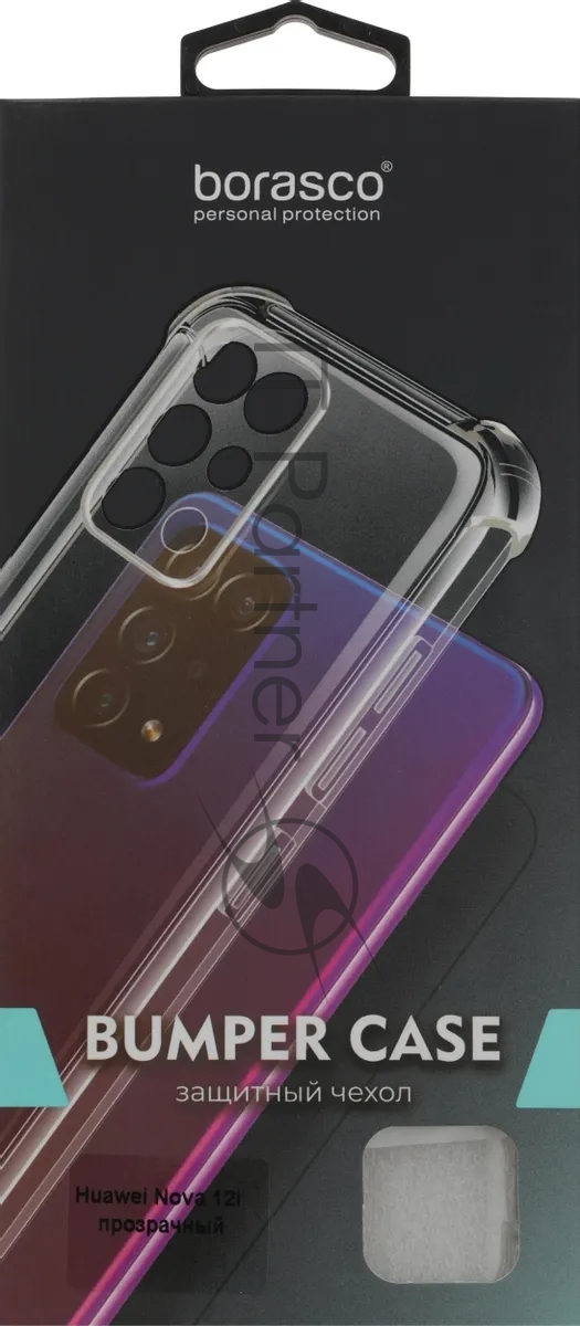 Чехол (клип-кейс) BoraSCO для Huawei Nova 12i Bumper Case прозрачный