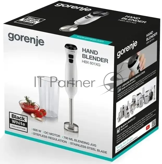 Блендер погружной Gorenje HBX601XG 600 Вт, белый