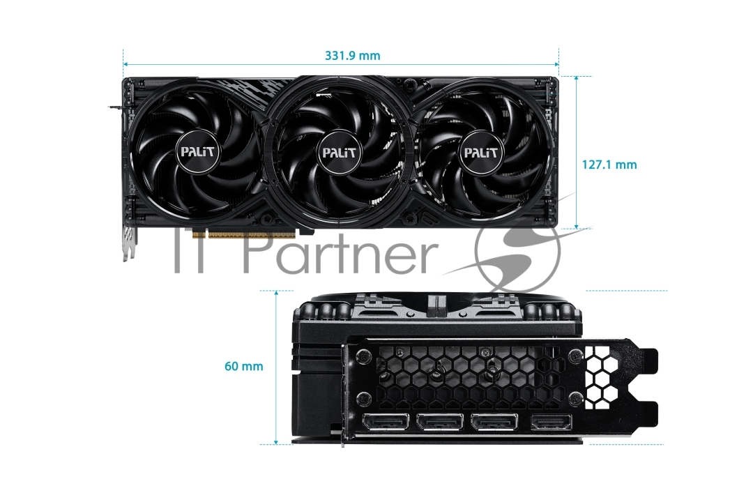 Видеокарта Palit GeForce RTX 5070 GamingPro, 12 GB GDDR7, 192 bit, 3xDisplayPort, HDMI, GPU 2325 MHz