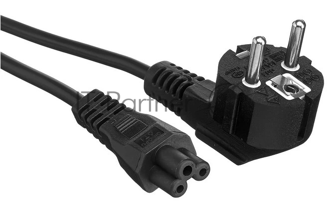 Кабель питания ноутбуков ExeGate Power PC5-0,5P (Евровилка Schuko->C5, VDE-250V-3*0.5мм2, медь, черный, 6A, 0.5м)