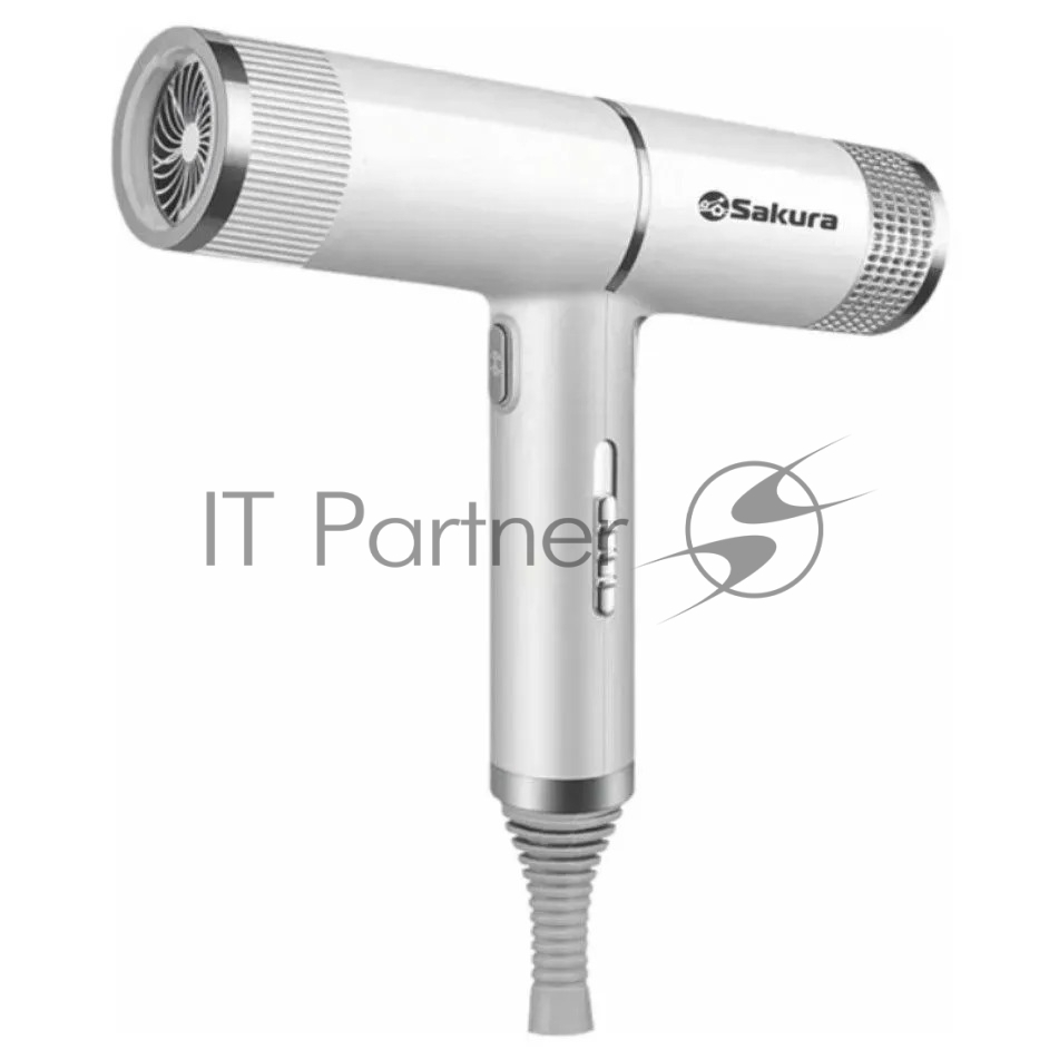 Фен SAKURA SA-4051W белый/серый, 1600 Вт, компактный