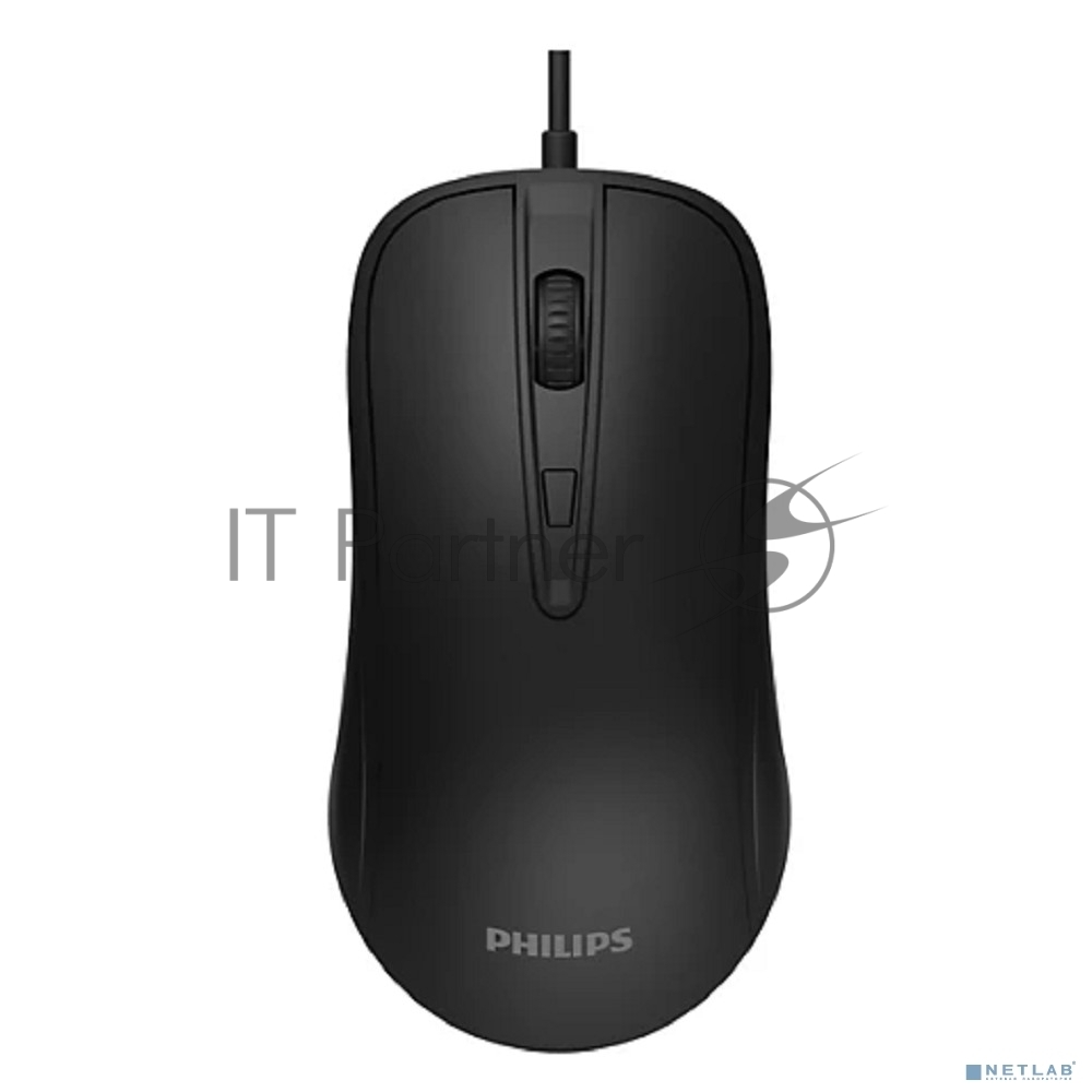 Мышь проводная Philips SPK7214 черный, 1600 dpi, USB, кнопки - 4