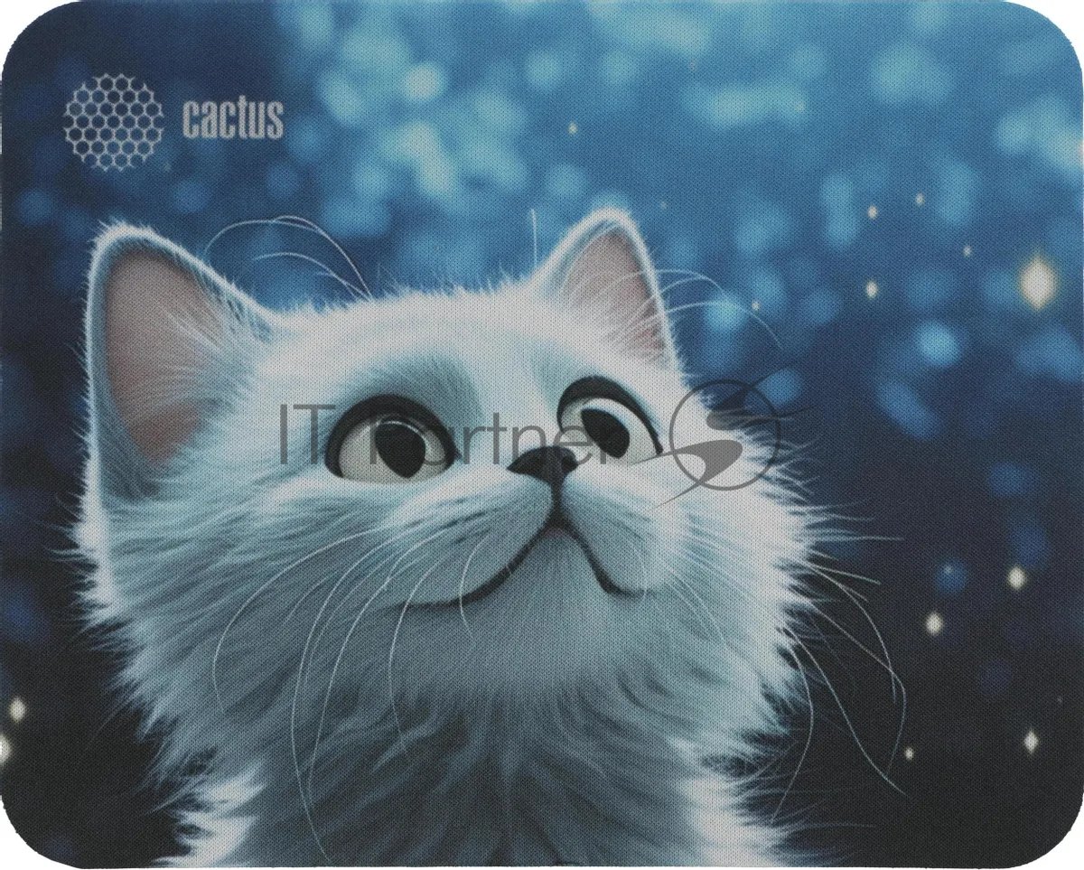 Коврик для мыши Cactus белый Cat 220x180x2мм (CS-MPC-P06XS)