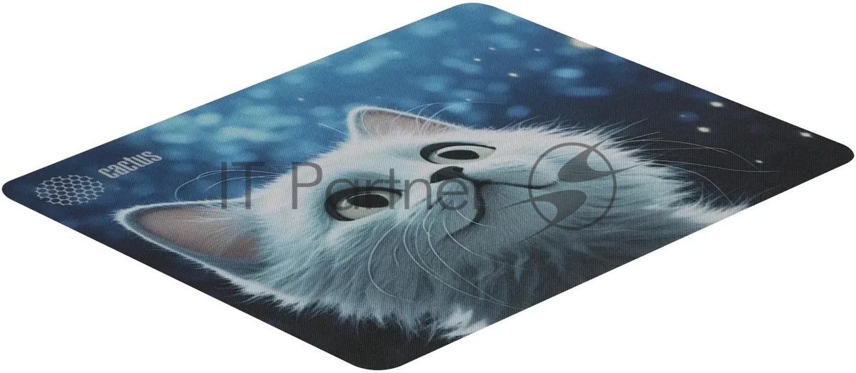 Коврик для мыши Cactus белый Cat 220x180x2мм (CS-MPC-P06XS)