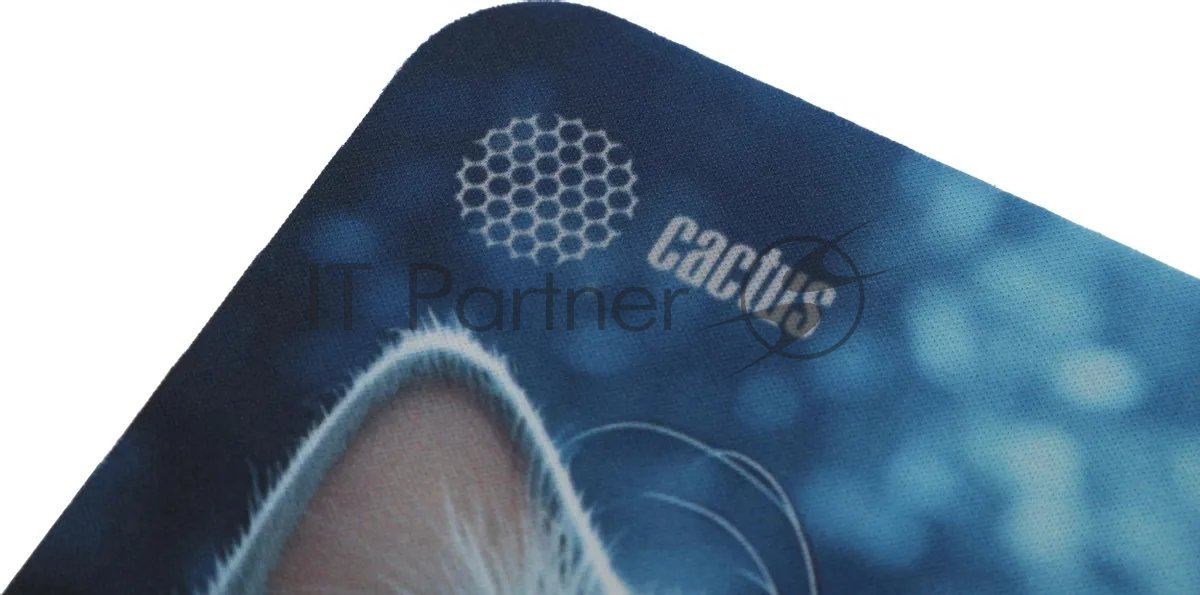 Коврик для мыши Cactus белый Cat 220x180x2мм (CS-MPC-P06XS)