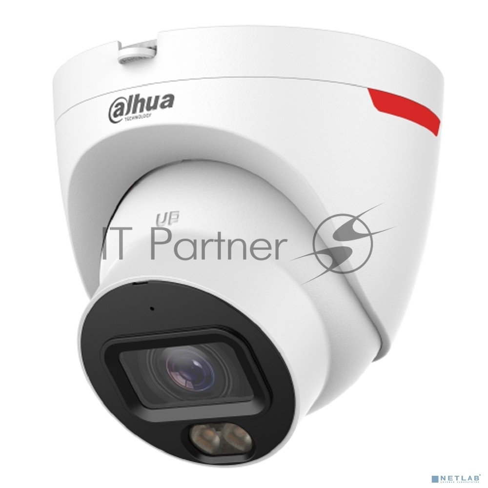 DAHUA DH-IPC-HDW2449TP-S-LED-0360B-PRO Уличная турельная IP-видеокамера WizColor 4Мп, 1/1.8” CMOS, объектив 3.6мм, видеоаналитика, микрофон, LED 30м, IP67, металл/пластик