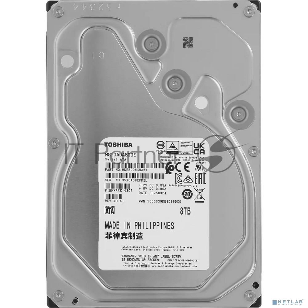 Жесткий диск HDD Toshiba MG10 8Tb 7200rpm SATA III 512Mb 3.5"