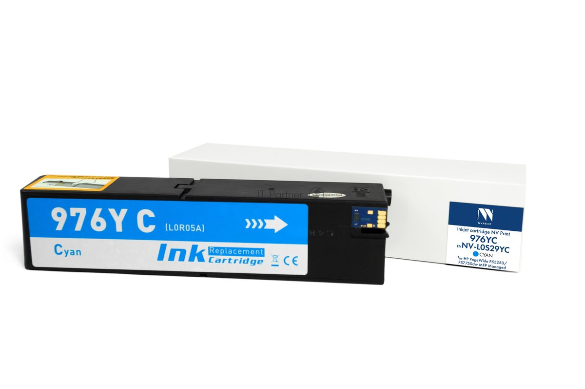 Картридж струйный NVPrint 976YC (NV-L0S29YC) голубой для HP PageWide P55250/P57750dw MFP Managed (16000 стр) совместимый