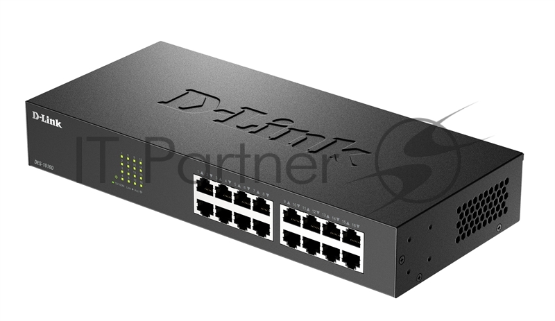 Коммутатор D-Link DES-1016D/I1A, 16×100 Мбит/с, неуправляемый